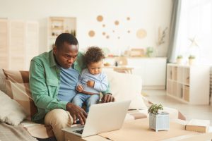 Father Working from Home with VPN Solutions